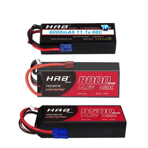 HRB RC LiPo аккумулятор 3S/4S/6S 6000-9500mAh 50C-150C 7.4-22.2V жесткий кейс для радиоуправляемых моделей