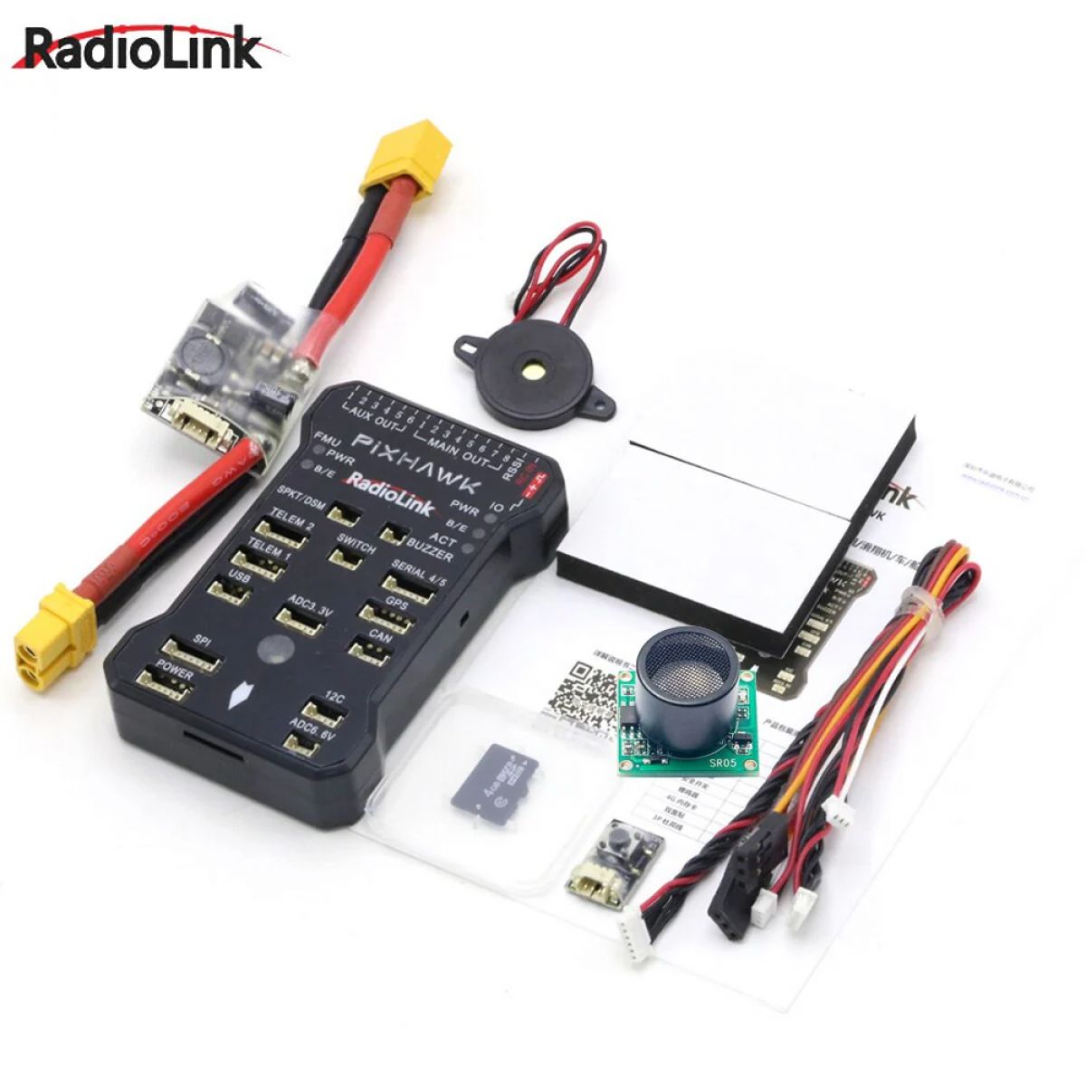 Контроллер полёта Radiolink Pixhawk PIX APM с M8N GPS, буззер, 4G SD, телеметрия для FPV дрона Контроллер полёта Radiolink Pixhawk PIX APM с M8N GPS, буззер, 4G SD, телеметрия для FPV дрона