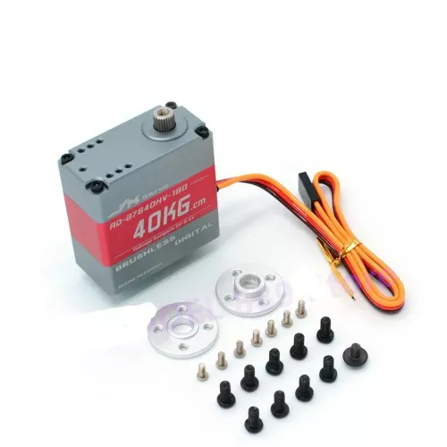 Серво JX RD-B7640HV-180 — 8.4В, 40кг·см, 180°, бесщеточный, алюминиевый корпус для РК-робота