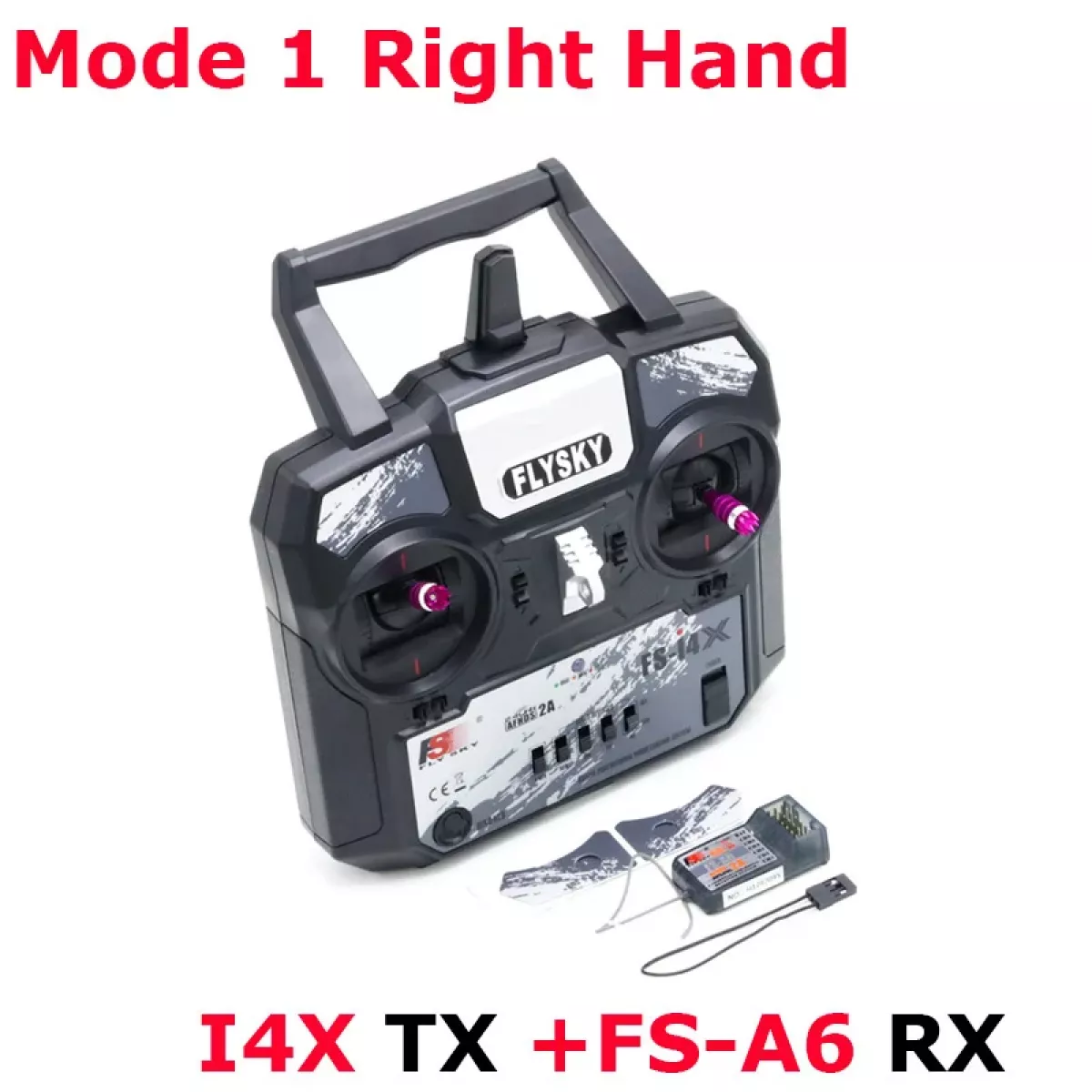 Flysky FS-i4X 2.4G 4-канальный передатчик с приёмником FS-A6 для вертолёта, самолёта, дрона Flysky FS-i4X 2.4G 4-канальный передатчик с приёмником FS-A6 для вертолёта, самолёта, дрона