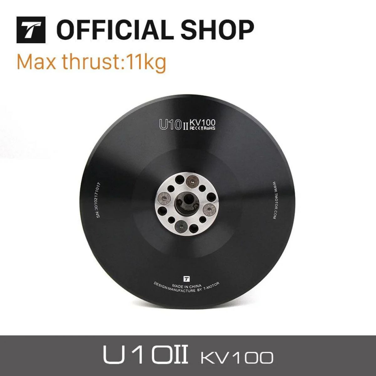 Бесколлекторный мотор T-Motor U10 II KV100, 11 кг тяги, новый железный сердечник для квадрокоптеров Бесколлекторный мотор T-Motor U10 II KV100, 11 кг тяги, новый железный сердечник для квадрокоптеров