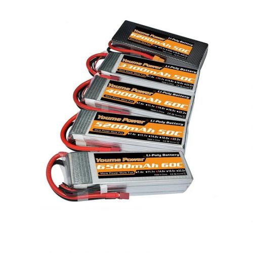 Аккумулятор Lipo Youme 2S-6S 7.4-22.2В 3300-6500мАч T-Deans XT60 для FPV дронов, авто, вертолетов