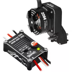 Бесколлекторный мотор 2204 2400KV с креплением и 30A ESC для SCX24 1/24 RC вездехода