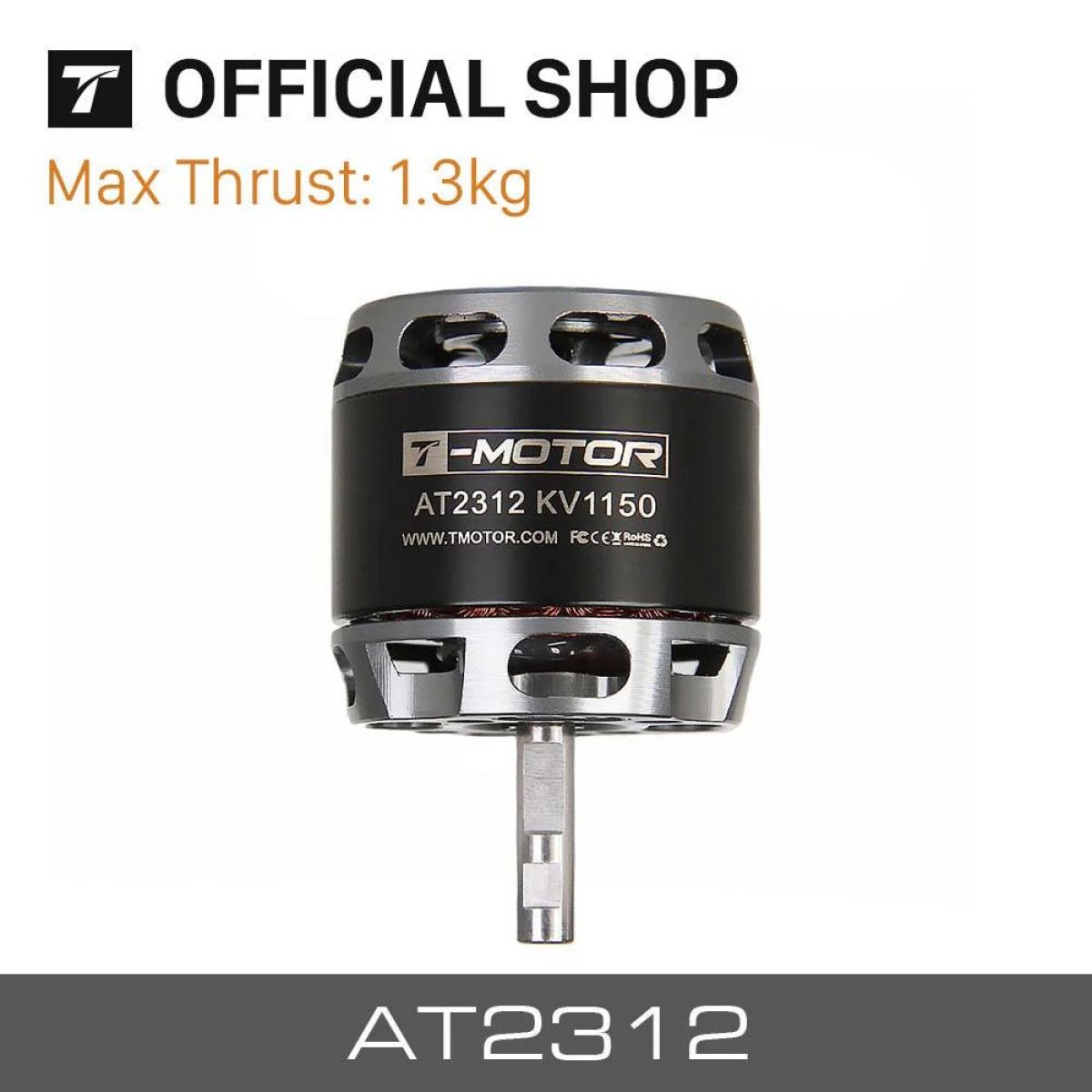 Бесколлекторный мотор T-MOTOR AT2312 Long Shaft KV1150/1400KV, тяга 1.3КГ для фиксированных крыльев RC дронов Бесколлекторный мотор T-MOTOR AT2312 Long Shaft KV1150/1400KV, тяга 1.3КГ для фиксированных крыльев RC дронов