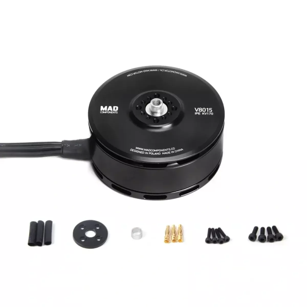 Бесколлекторный мотор MAD V8015 IPE 180KV 12S для дронов: 28КГ квадрокоптер, 42КГ гексакоптер, 56КГ октокоптер Бесколлекторный мотор MAD V8015 IPE 180KV 12S для дронов: 28КГ квадрокоптер, 42КГ гексакоптер, 56КГ октокоптер