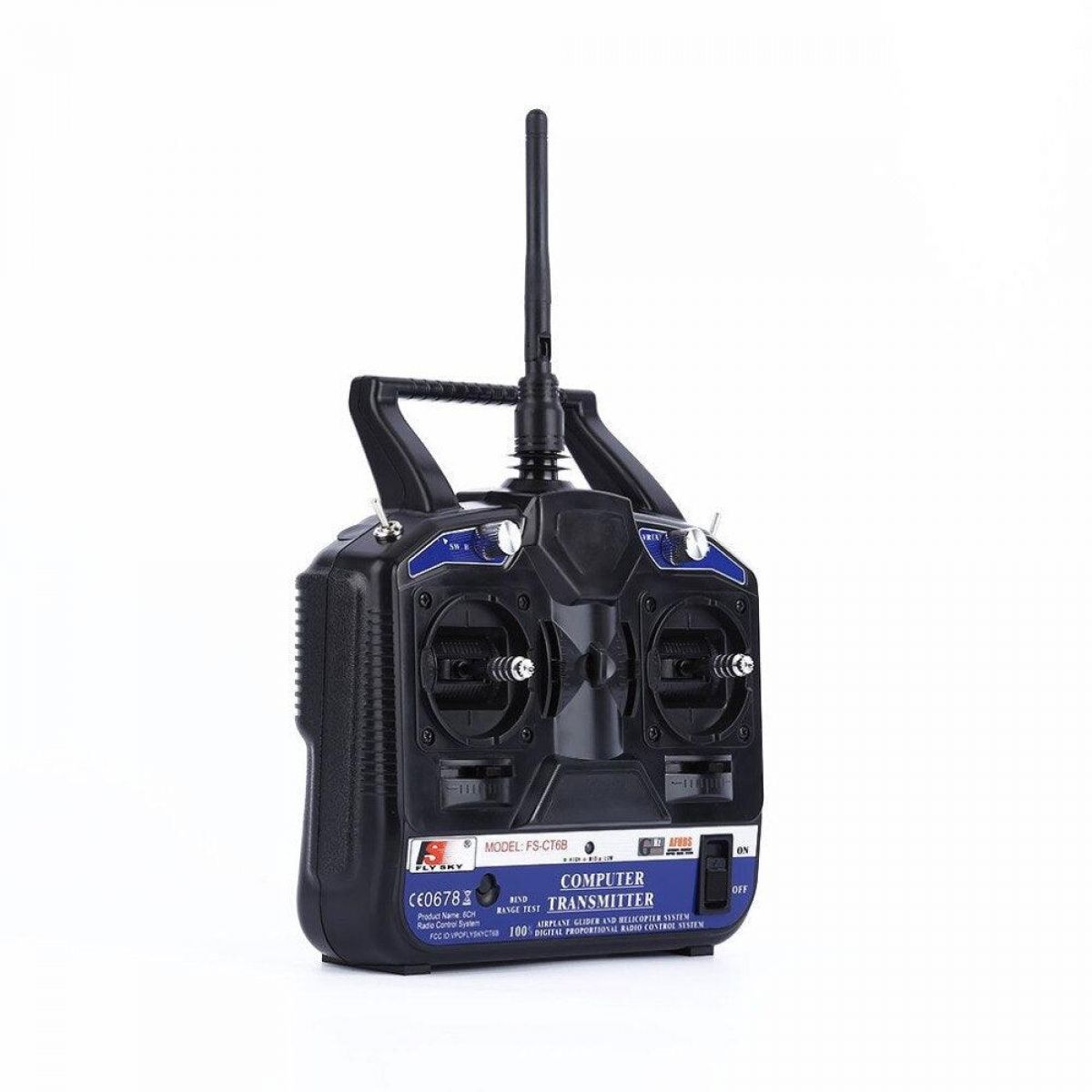 Flysky FS-CT6B 2.4G 6-канальный передатчик AFHDS с приёмником FS-R6B для квадрокоптера, дрона, самолёта Flysky FS-CT6B 2.4G 6-канальный передатчик AFHDS с приёмником FS-R6B для квадрокоптера, дрона, самолёта