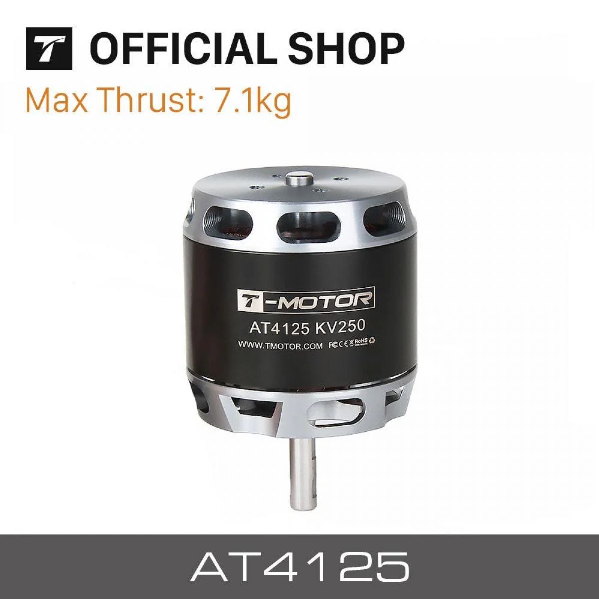 T-MOTOR AT4125, длинный вал, 250kv/540kv, 7.1кг тяга, мотор для тяжелых БПЛА и моделей самолетов T-MOTOR AT4125, длинный вал, 250kv/540kv, 7.1кг тяга, мотор для тяжелых БПЛА и моделей самолетов
