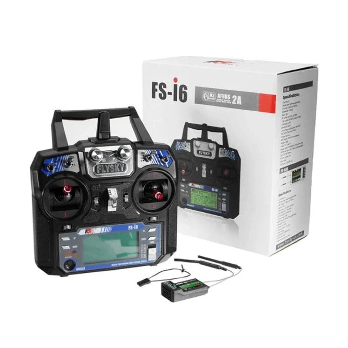 Аппаратура FLYSKY FS-i6 2.4G 6CH AFHDS 2A с приёмниками IA6B X6B A8S для самолётов и дронов Аппаратура FLYSKY FS-i6 2.4G 6CH AFHDS 2A с приёмниками IA6B X6B A8S для самолётов и дронов
