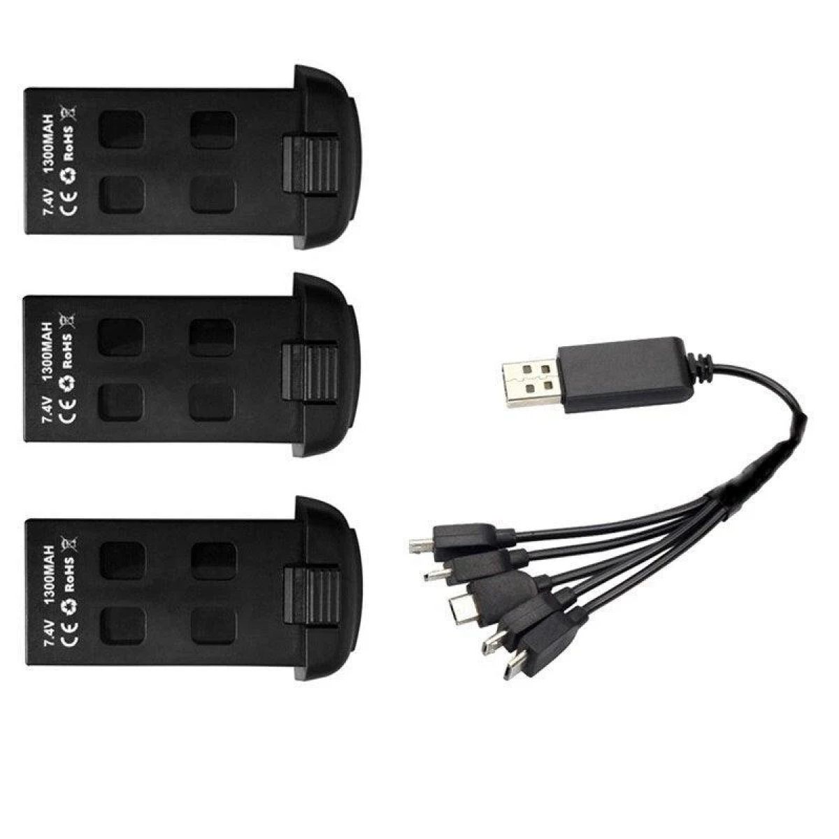 Аккумулятор TERANTY 7.4V 1300mAh и зарядное 5-в-1 для квадрокоптера S166/S167, запасная батарея Аккумулятор TERANTY 7.4V 1300mAh и зарядное 5-в-1 для квадрокоптера S166/S167, запасная батарея