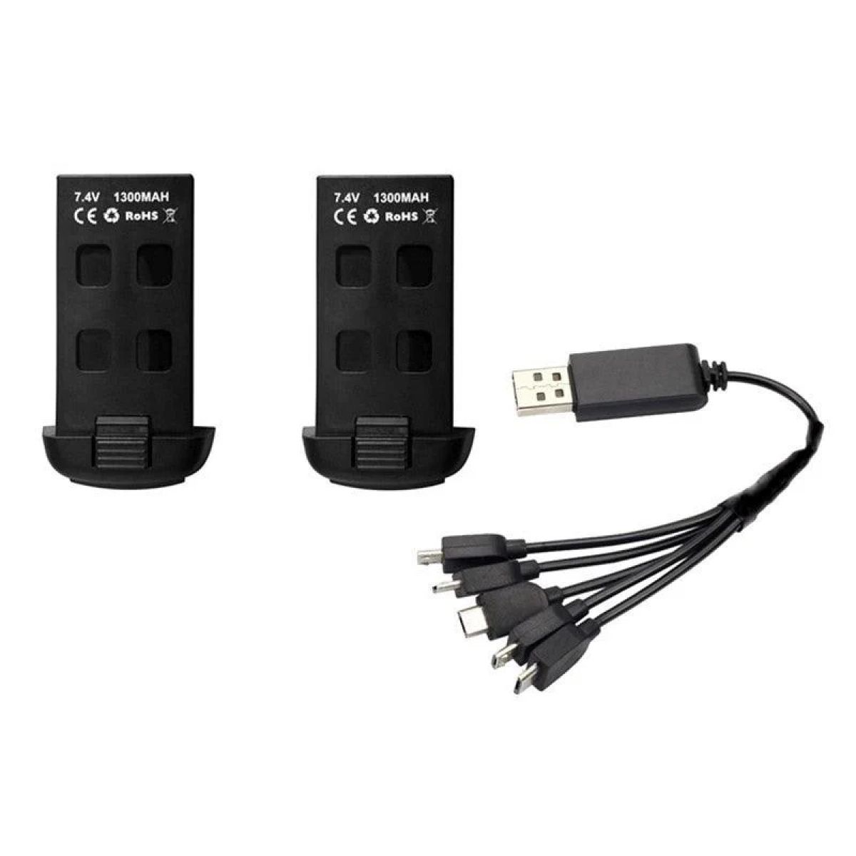 Аккумулятор TERANTY 7.4V 1300mAh и зарядное 5-в-1 для квадрокоптера S166/S167, запасная батарея Аккумулятор TERANTY 7.4V 1300mAh и зарядное 5-в-1 для квадрокоптера S166/S167, запасная батарея