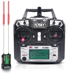 Flysky TM10 FS-TM10 2.4G 10CH пульт управления с приемником iA10B, обновление для FS i6X, FPV, дроны, вертолёты