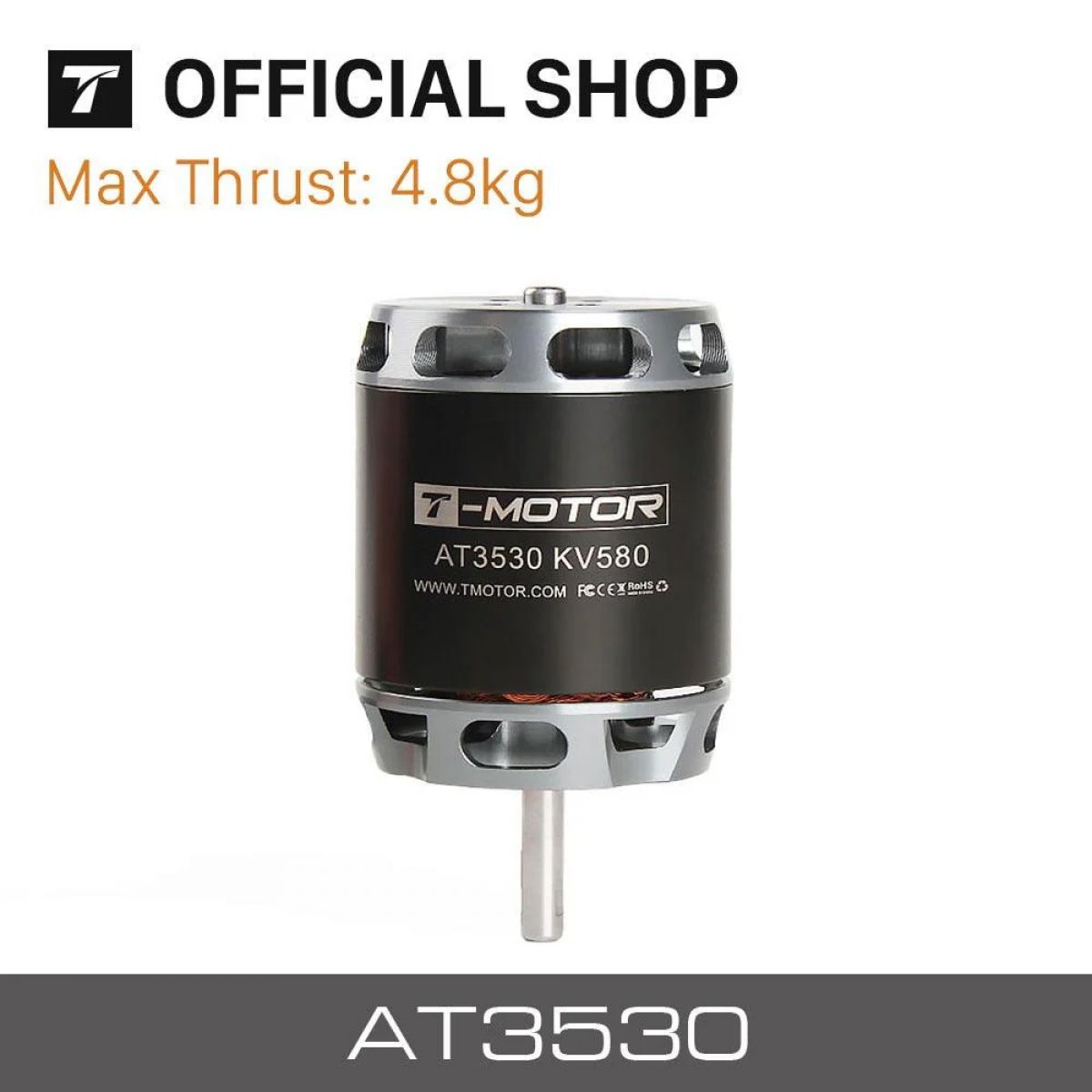 T-MOTOR AT3530 Long Shaft KV580, бесщеточный мотор 4.8 кг для БПЛА, дронов и самолетов обороны T-MOTOR AT3530 Long Shaft KV580, бесщеточный мотор 4.8 кг для БПЛА, дронов и самолетов обороны