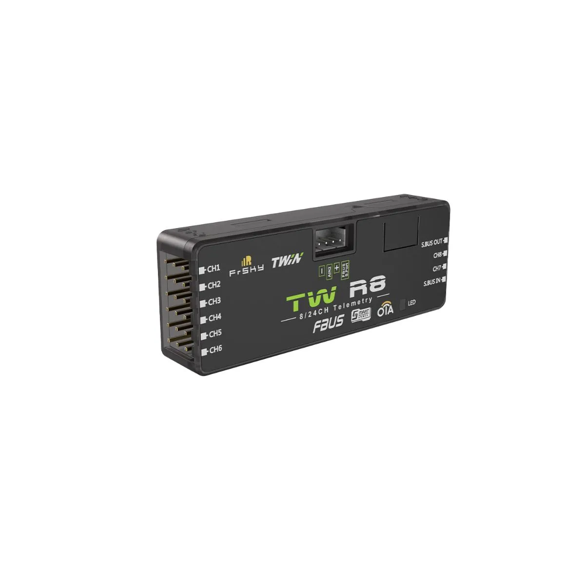 Приёмник FrSky TW R8 Dual 2.4G с 8-канальными портами Приёмник FrSky TW R8 Dual 2.4G с 8-канальными портами