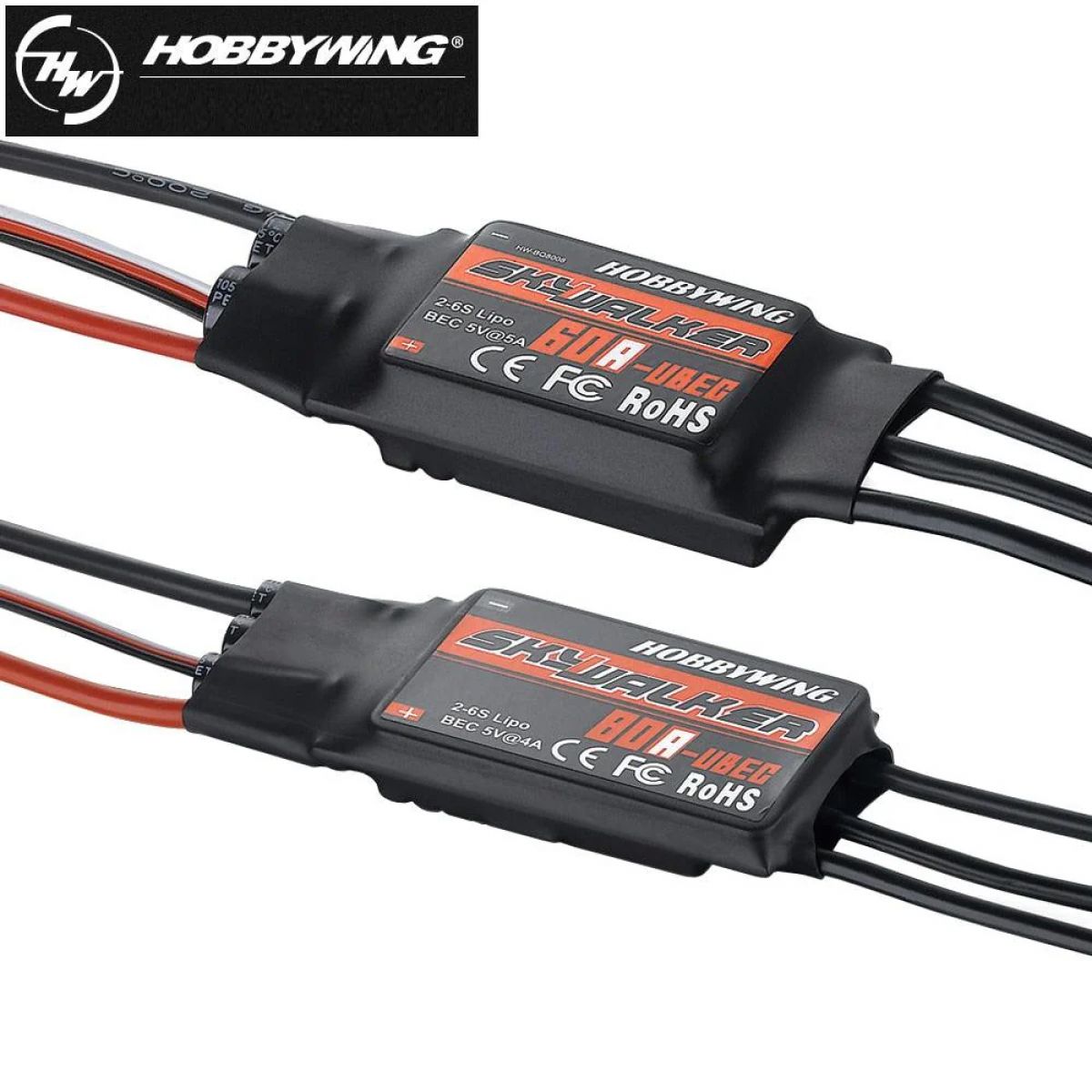 Регулятор скорости ESC с UBEC Hobbywing Skywalker 20A-80A для FPV дронов, самолётов и вертолётов Регулятор скорости ESC с UBEC Hobbywing Skywalker 20A-80A для FPV дронов, самолётов и вертолётов