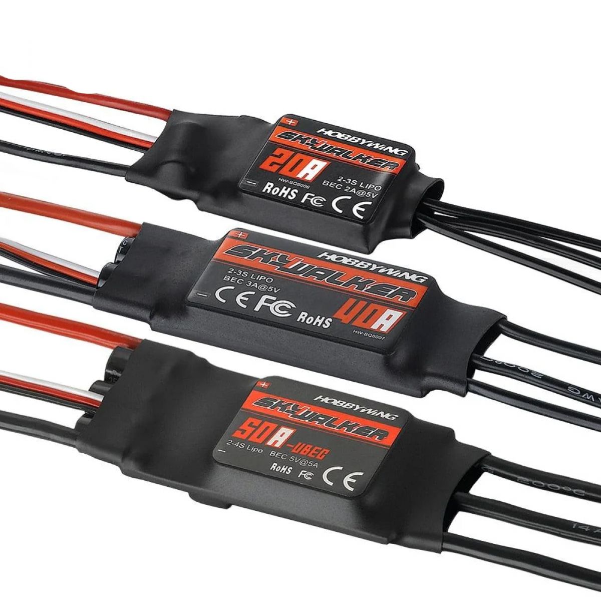 Регулятор скорости ESC с UBEC Hobbywing Skywalker 20A-80A для FPV дронов, самолётов и вертолётов Регулятор скорости ESC с UBEC Hobbywing Skywalker 20A-80A для FPV дронов, самолётов и вертолётов