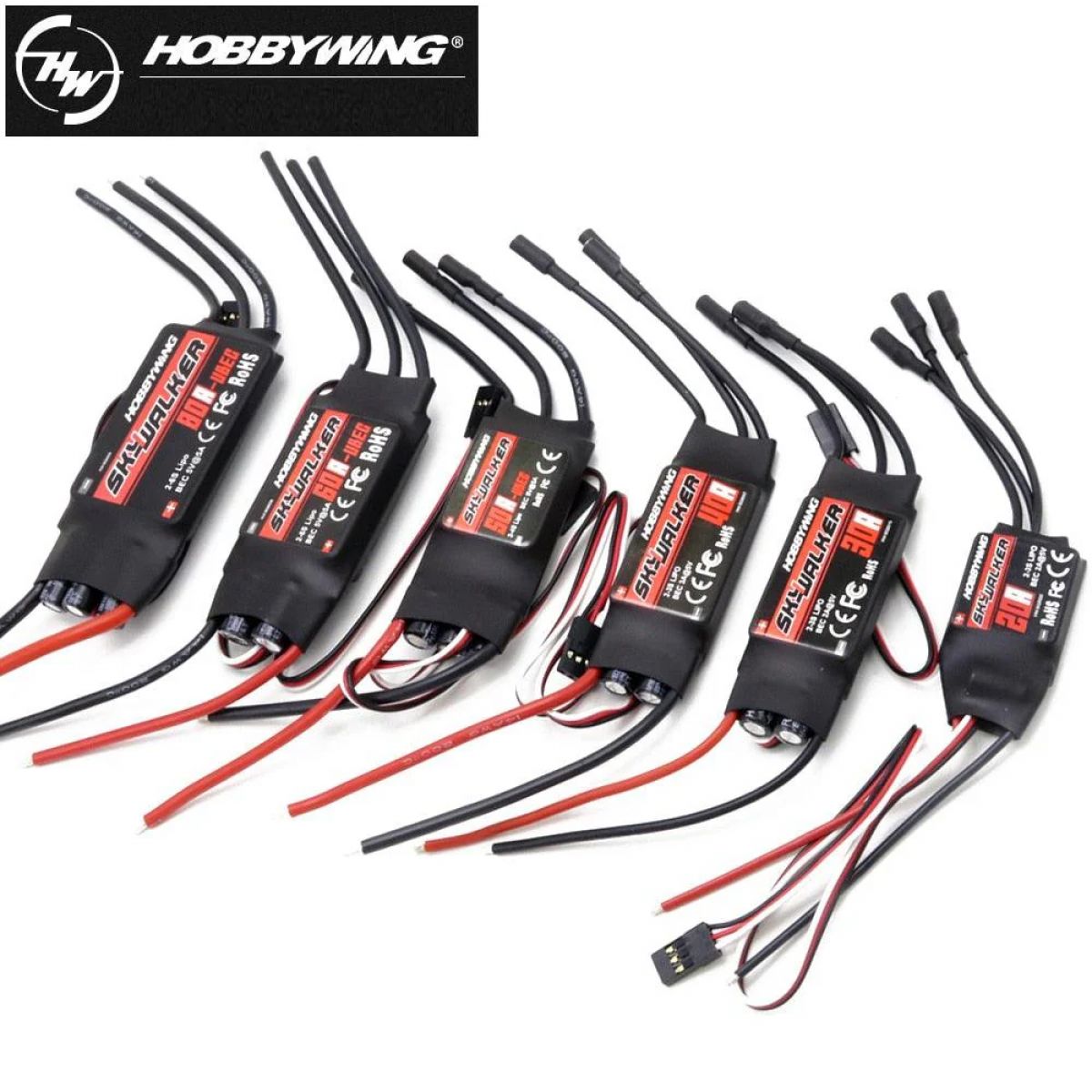 Регулятор скорости ESC с UBEC Hobbywing Skywalker 20A-80A для FPV дронов, самолётов и вертолётов Регулятор скорости ESC с UBEC Hobbywing Skywalker 20A-80A для FPV дронов, самолётов и вертолётов