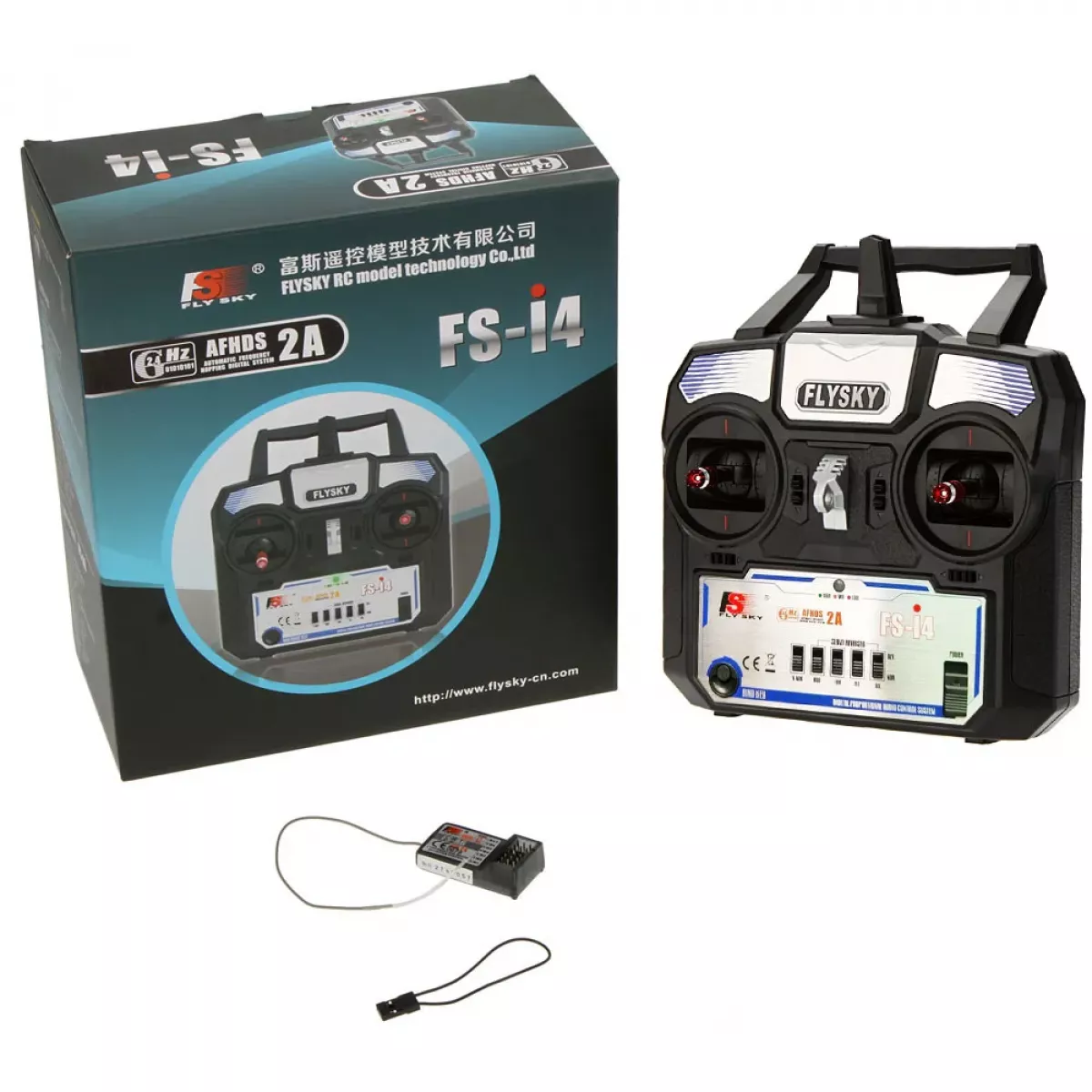 Flysky FS-i4 пульт управления 2.4GHz 4CH AFHDS с приемником FS-A6 для RC вертолета и планера Flysky FS-i4 пульт управления 2.4GHz 4CH AFHDS с приемником FS-A6 для RC вертолета и планера