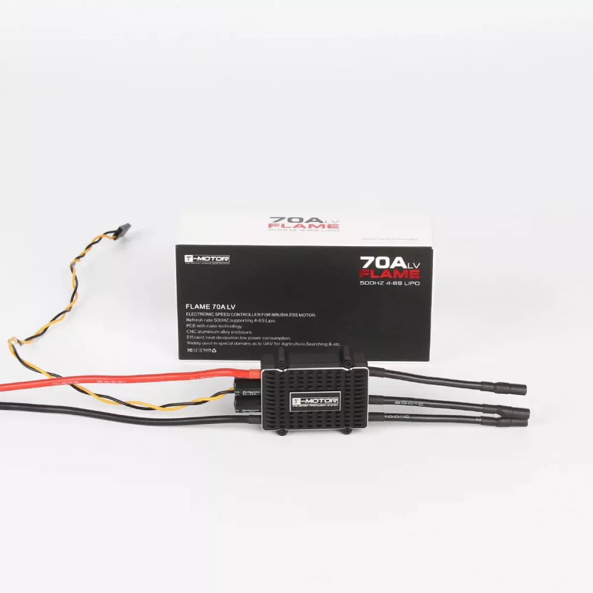 T-motor FLAME 70A LV ESC — Бесщёточный регулятор для мультикоптеров (4-6S, 500Гц, без BEC) T-motor FLAME 70A LV ESC — Бесщёточный регулятор для мультикоптеров (4-6S, 500Гц, без BEC)