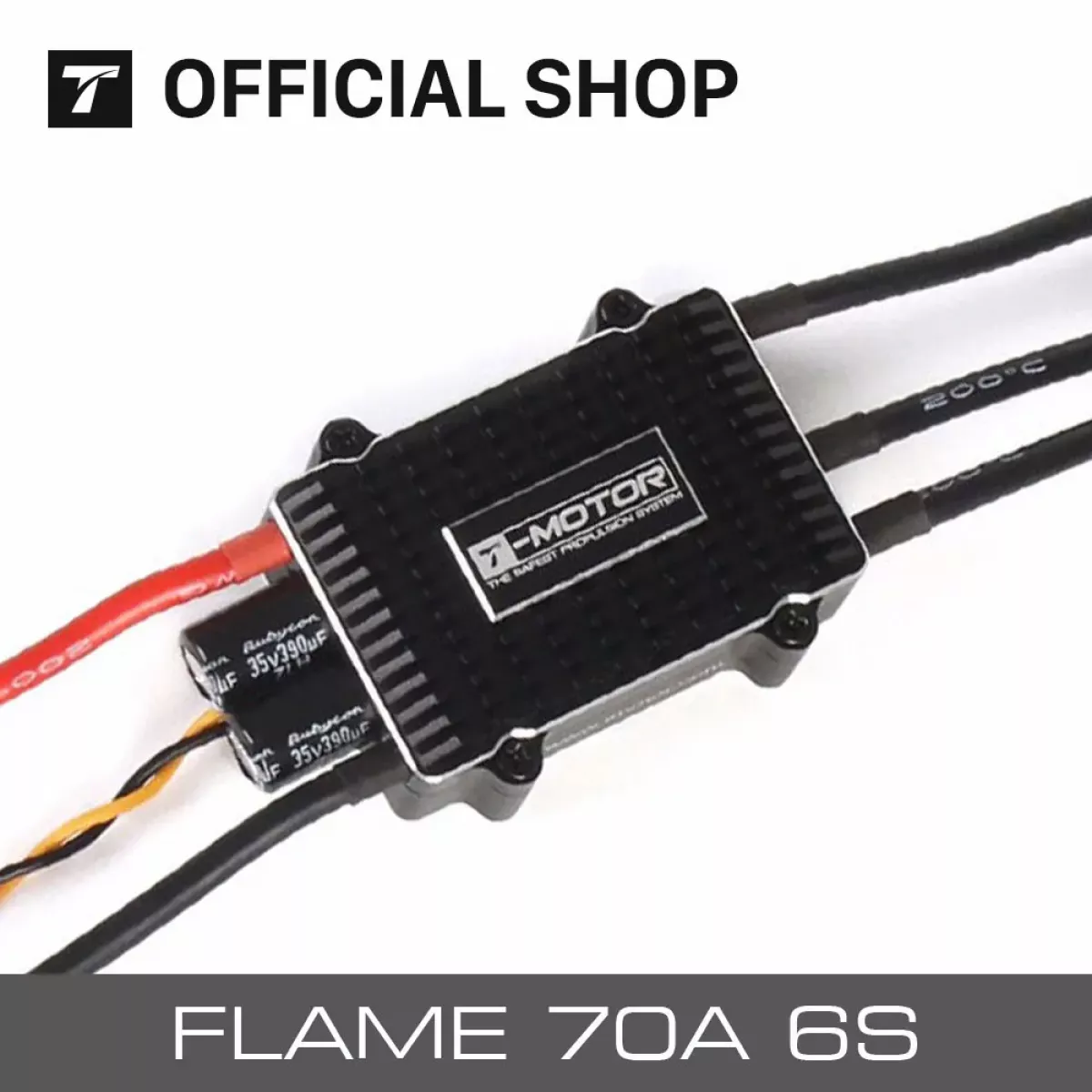 T-motor FLAME 70A LV ESC — Бесщёточный регулятор для мультикоптеров (4-6S, 500Гц, без BEC) T-motor FLAME 70A LV ESC — Бесщёточный регулятор для мультикоптеров (4-6S, 500Гц, без BEC)