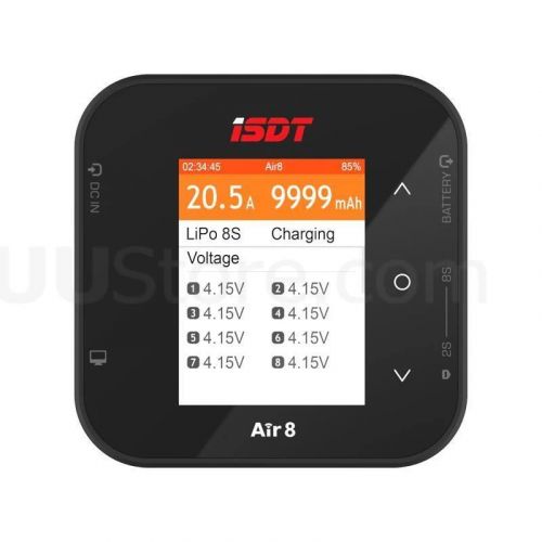 Зарядное устройство ISDT Air8 20A 500Вт DC 1-8S Li-Po/Li-Hv/Li-Ion/Li-Fe/NiMH/Ni-Cd/Pb для FPV дронов