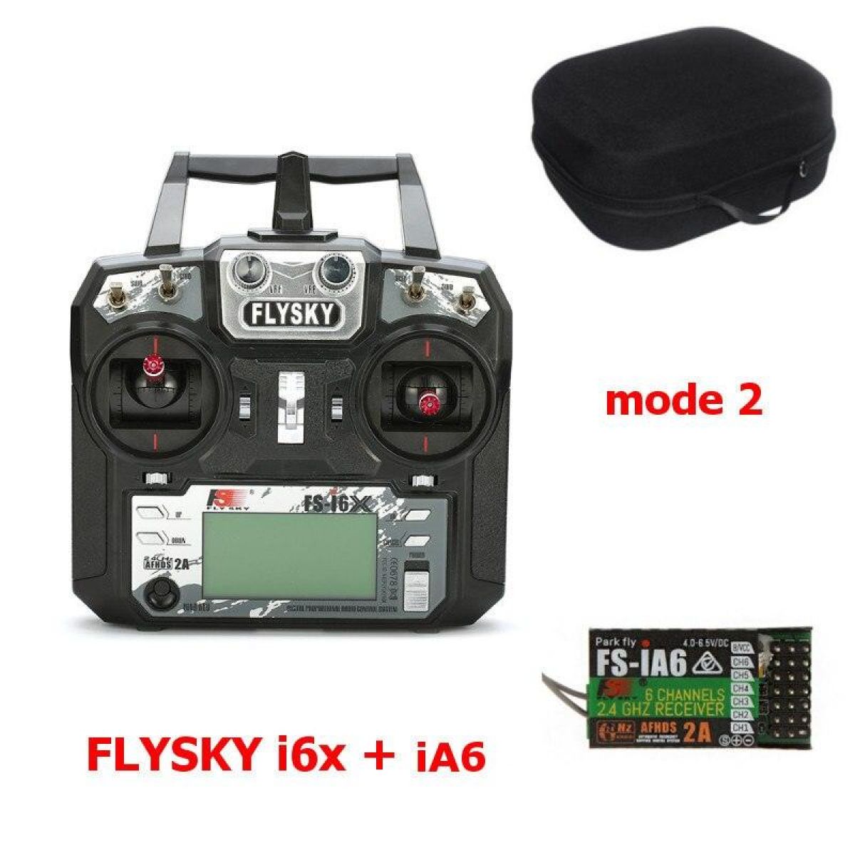 FLYSKY FS-i6X AFHDS 2A пульт 10 каналов 2.4ГГц + X6B/IA6B/IA10B приемник для самолёта, дрона, FPV FLYSKY FS-i6X AFHDS 2A пульт 10 каналов 2.4ГГц + X6B/IA6B/IA10B приемник для самолёта, дрона, FPV