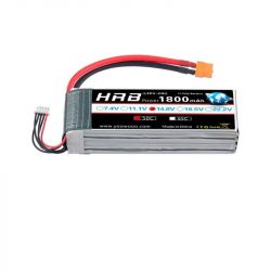 HRB LiPo 4S/6S Аккумулятор 14.8В/22.2В 1300-2200мАч 90C/100C XT60 для дрона, FPV, самолёта