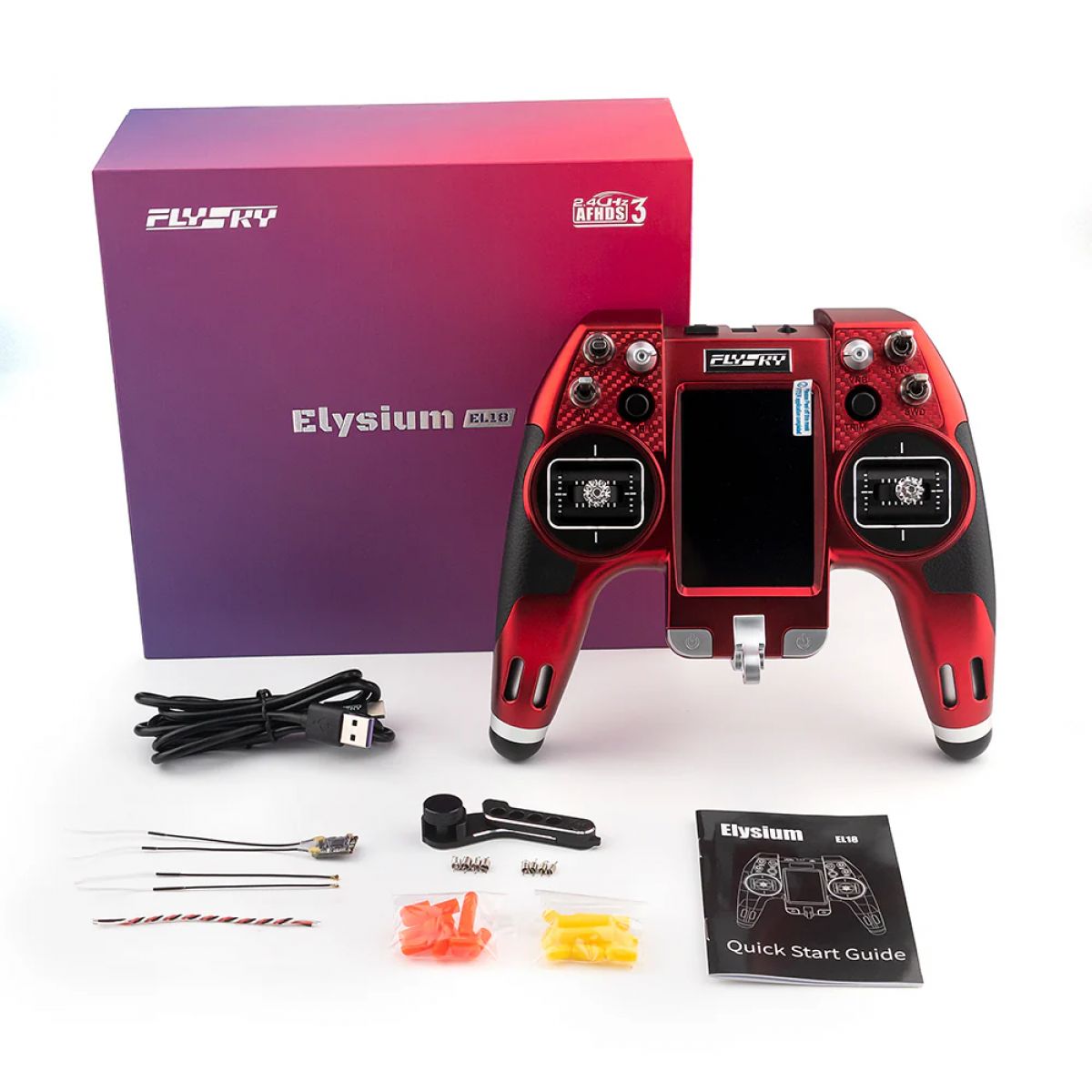 FLYSKY Elysium EL18 — 2.4ГГц AFHDS 3, EdgeTX-передатчик с приёмником Tmr Micro, open source FLYSKY Elysium EL18 — 2.4ГГц AFHDS 3, EdgeTX-передатчик с приёмником Tmr Micro, open source