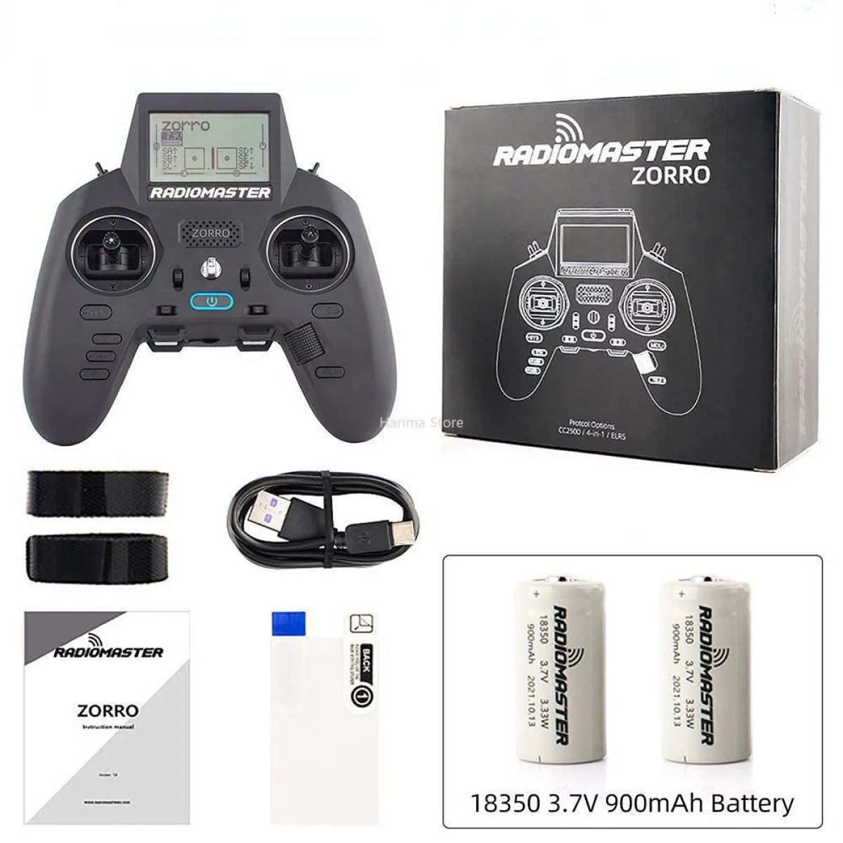 Аппаратура управления RadioMaster Zorro ELRS 2.4 ГГц CC2500 JP4IN1 с батареей и Hall-джойстиками Аппаратура управления RadioMaster Zorro ELRS 2.4 ГГц CC2500 JP4IN1 с батареей и Hall-джойстиками