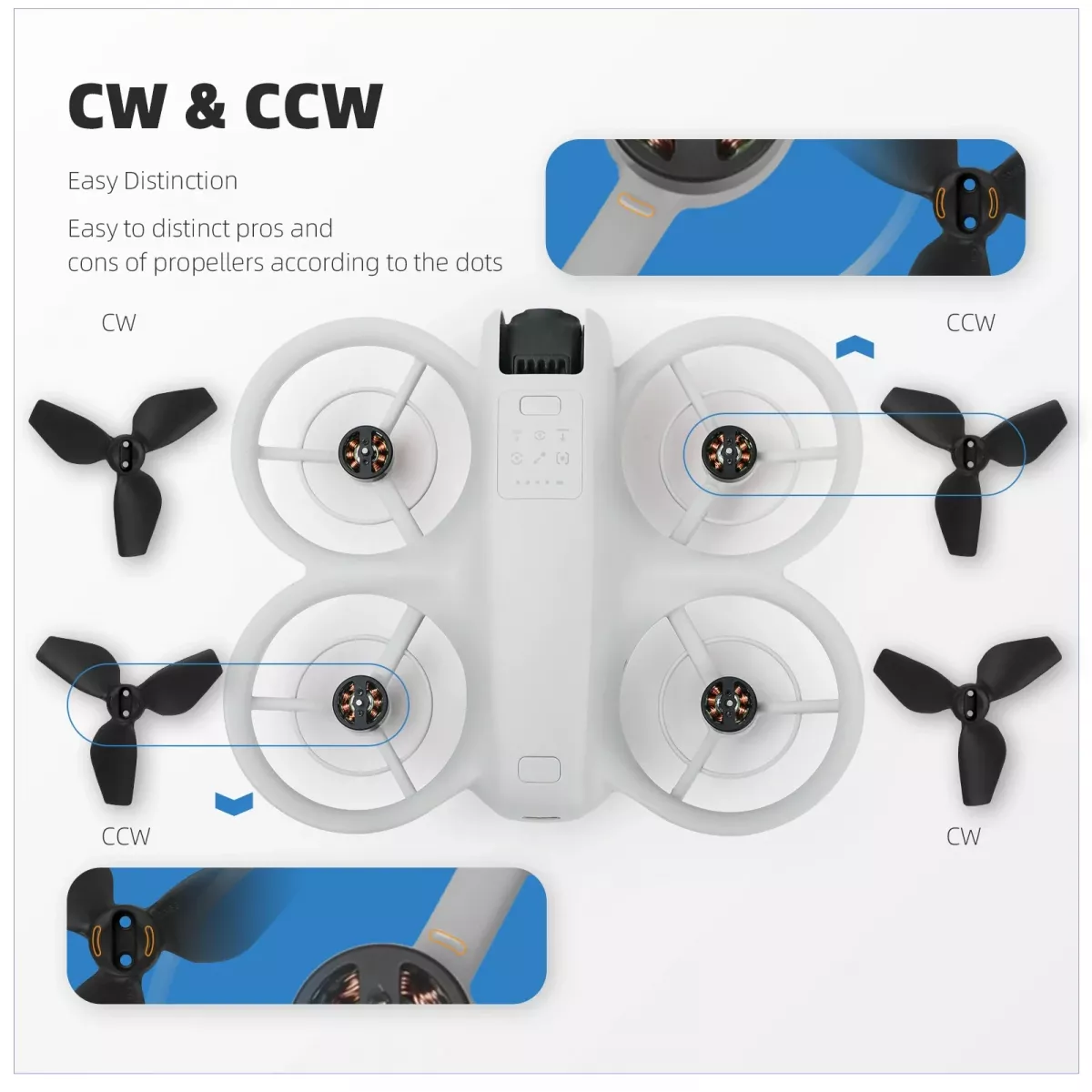 DJI Neo Пропеллеры 2016S — 2 пары, цветные, быстросъёмные лопасти DJI Neo Пропеллеры 2016S — 2 пары, цветные, быстросъёмные лопасти