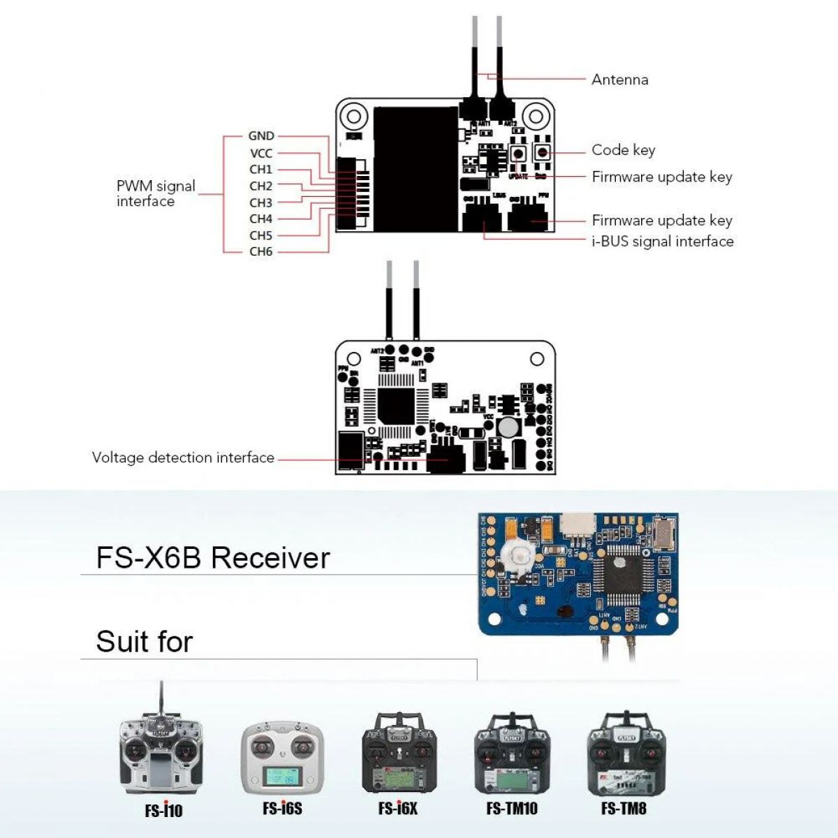 Flysky FS-i6X 2.4ГГц 10CH AFHDS 2A пульт с FS-IA6B/FS-X6B/FS-iA10B для дрона, самолёта, вертолёта, Mode 2 Flysky FS-i6X 2.4ГГц 10CH AFHDS 2A пульт с FS-IA6B/FS-X6B/FS-iA10B для дрона, самолёта, вертолёта, Mode 2