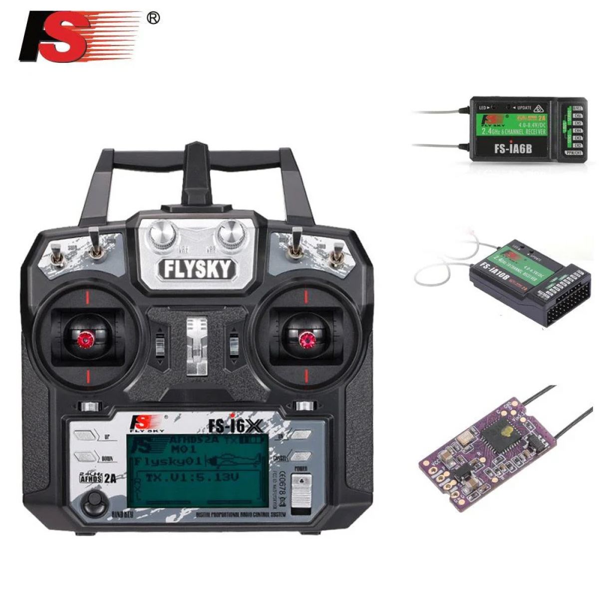 Flysky FS-i6X 2.4ГГц 10CH AFHDS 2A пульт с FS-IA6B/FS-X6B/FS-iA10B для дрона, самолёта, вертолёта, Mode 2 Flysky FS-i6X 2.4ГГц 10CH AFHDS 2A пульт с FS-IA6B/FS-X6B/FS-iA10B для дрона, самолёта, вертолёта, Mode 2
