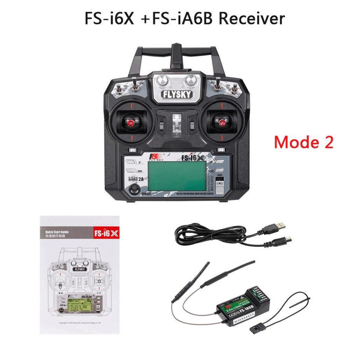 Flysky FS-i6X 2.4ГГц 10CH AFHDS 2A пульт с FS-IA6B/FS-X6B/FS-iA10B для дрона, самолёта, вертолёта, Mode 2 Flysky FS-i6X 2.4ГГц 10CH AFHDS 2A пульт с FS-IA6B/FS-X6B/FS-iA10B для дрона, самолёта, вертолёта, Mode 2
