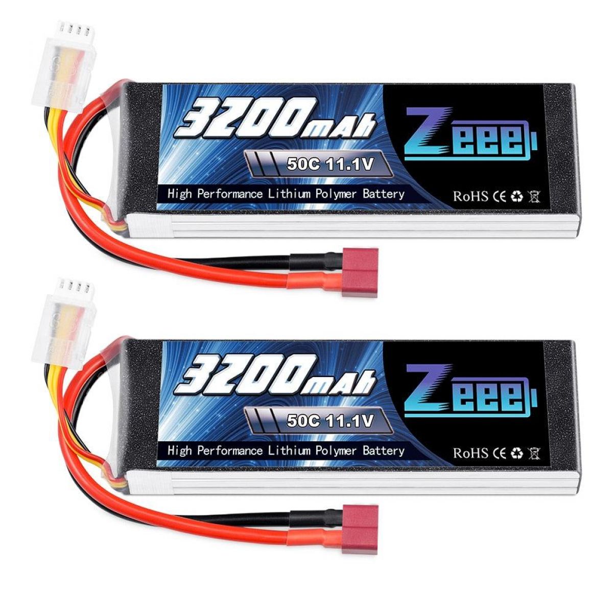 2шт Zeee 11.1V 50C 3200mAh 3S Lipo аккумулятор с разъемом Deans для RC самолётов, авто, лодок 2шт Zeee 11.1V 50C 3200mAh 3S Lipo аккумулятор с разъемом Deans для RC самолётов, авто, лодок